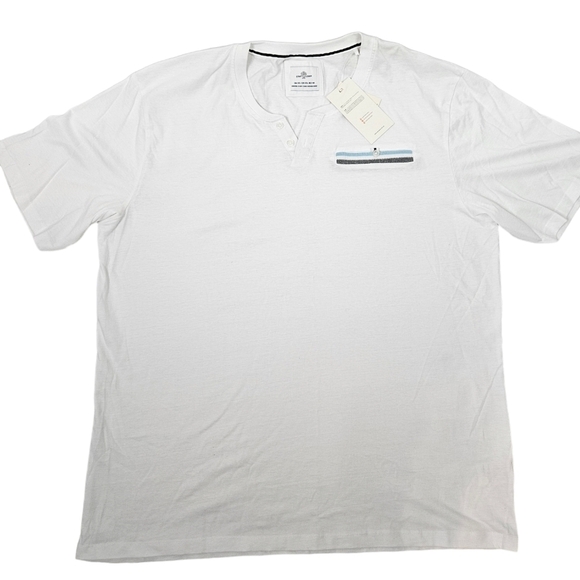 NWT Craft‎ + Flow White Henley Tee-Shirt Size 3XL Men's - Picture 1 of 10